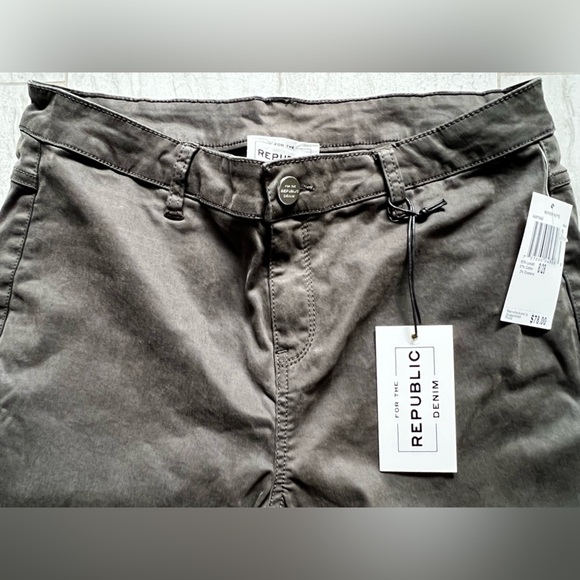 For The Republic Woven Jeans Pants in Ash 8/28 - Picture 4 of 6